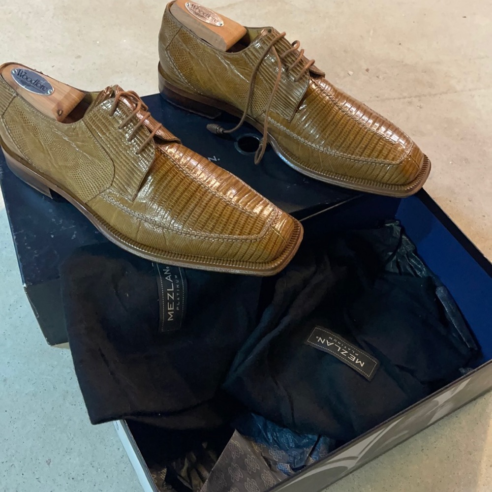 Mezlan luxury genuine lizard skin dress shoes